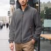 Новый осенне-зимний стиль  Повседневная однотонная флисовая куртка-свитшот с воротником-стойкой, на флисовой подкладке, теплая, на молнии, спортивная, для мужчин