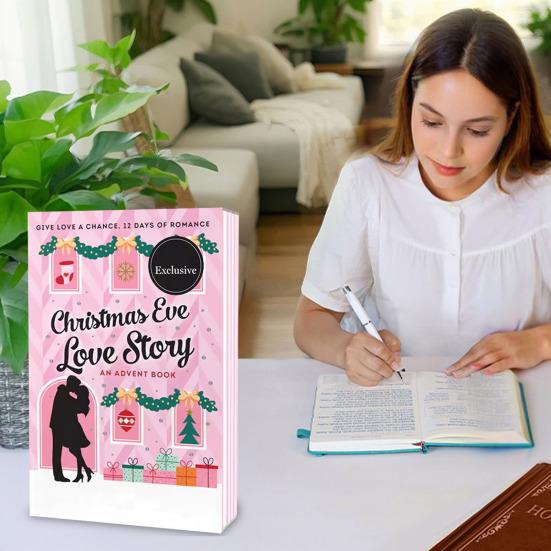 Блокнот "История любви в канун Рождества" Праздничный тематический журнал для праздничных заметок Портативный дневник Подарок для друзей и семьи