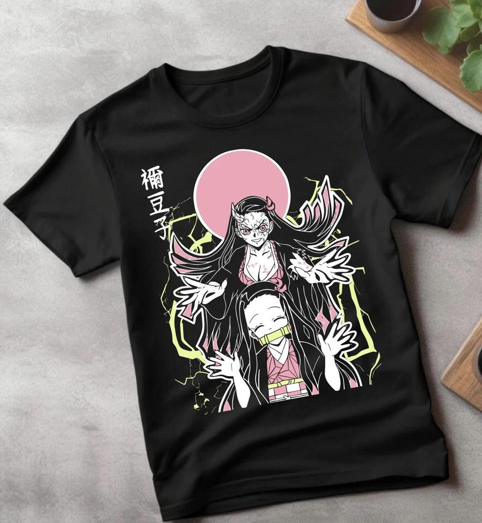 Anime Nezuko Blood Combust Demon Slayer Black TShirt