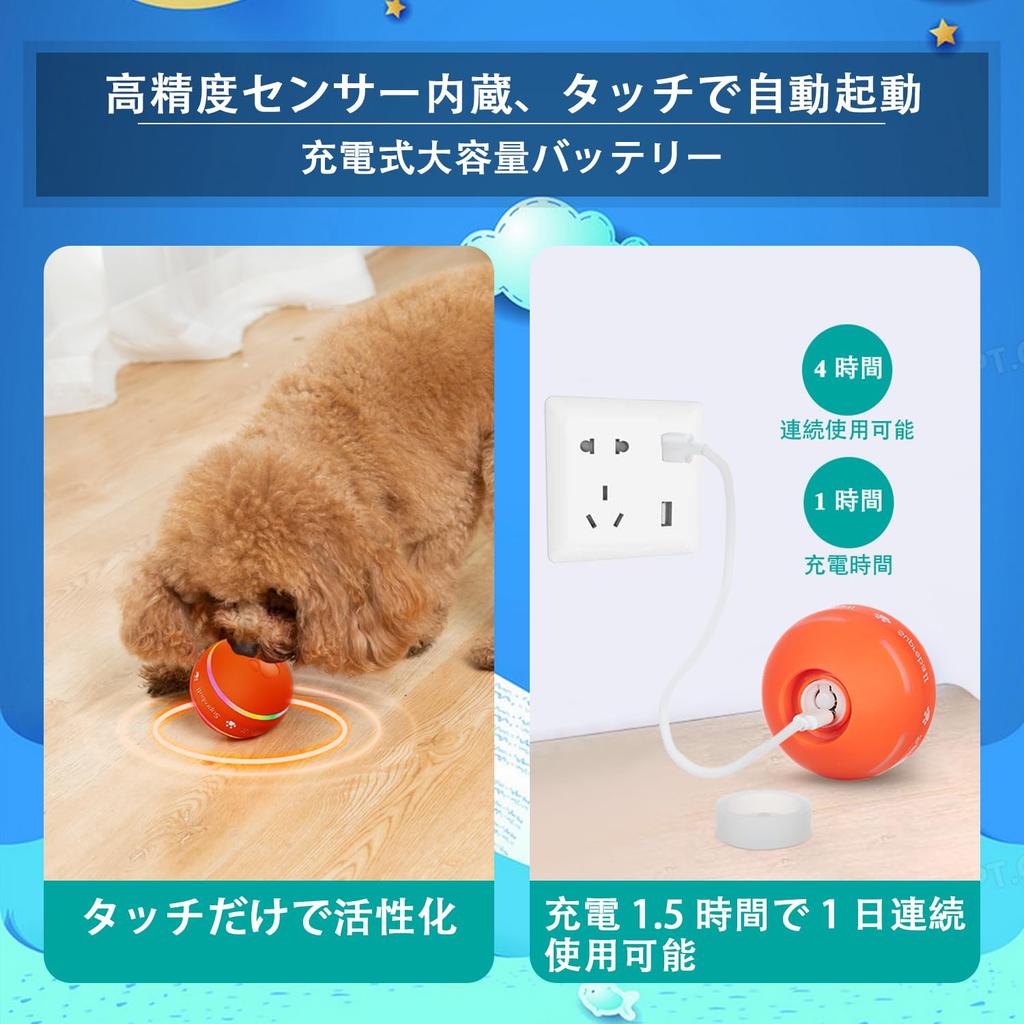 Petiepaw Интерактивная Игрушка для Собак Собака Новая Прочная Автоматическая Игрушка-Катящийся Мяч для и Больших USB Перезаряжаемая Игрушка, Мяч, [Обновление 2025] Маленькая с Датчиком Движения,