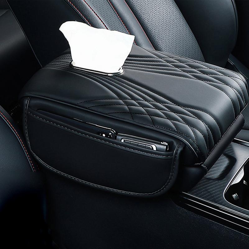 Подлокотник автомобиля водонепроницаемый защитный чехол для подлокотника центральной консоли подушка для локтя с карманом для хранения и коробкой для салфеток