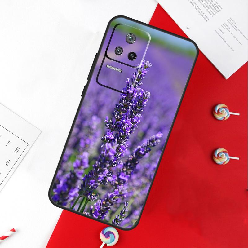 Фиолетовые Цветы Лаванда Чехол Для Xiaomi 11T 12T 13T 14T Pro 13 14 15 Ultra POCO X7 Pro X3 X5 X6 F5 F6 M6 Pro
