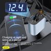 4 In 1 Fast Charging Car Charger 120W With Digital Display USB Type C Retractable Cable and 2 USB Ports Car Charger Adapter