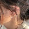 Неправильные круглые серьги ниша ins холодный ветер 925 серебряная игла высокого класса темперамент модные женские серьги