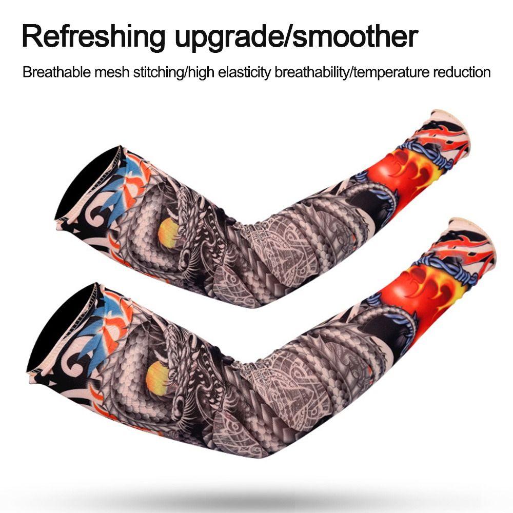 Охлаждающий спортивный баскетбольный чехол на открытом воздухе, татуировка, рукава, рукава с цветком, защита от солнца