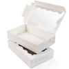 15/30Pcs Dim Sum Packing Box Window Rectangular Gift Box for Bakery Cookies Pastry Dessert Packaging Paper Box for Baked Goods