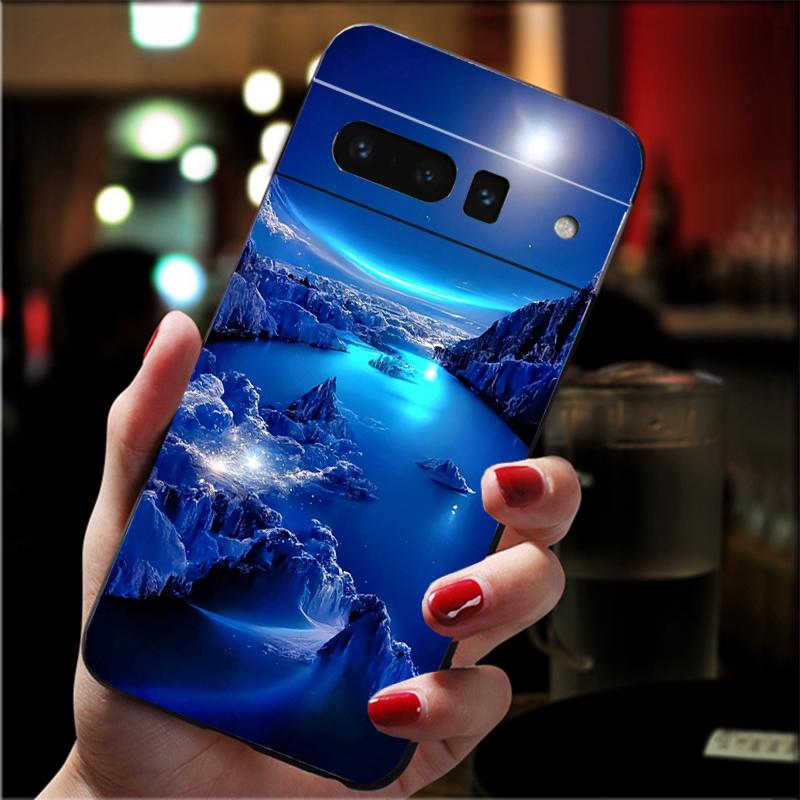 Phone Case For Google Pixel 10 9 Pro XL 9A 8 7 6 Pro Pixel 8A 7A 6A Pixel 8 7 6 5 Moonlight Beach Scenery Case