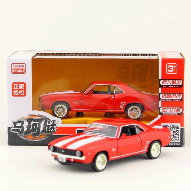 Македа1:36 Chevrolet США 1969 Camaro SS Винтажный Матовый Черный Литой Металлический Модель Автомобиля Игрушка Для Коллекции Подарок Детям