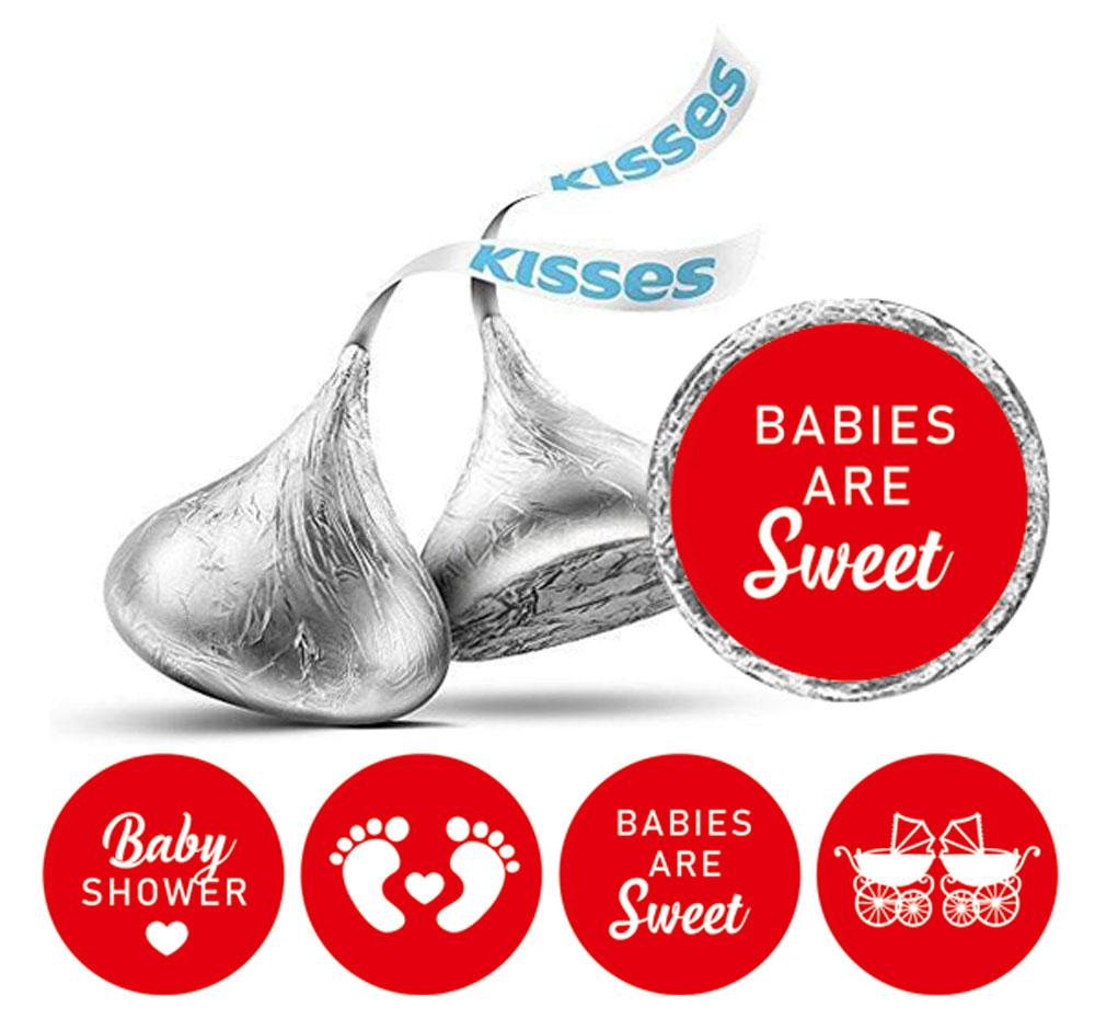Сувенирные поцелуи шоколадные этикетки наклейки для вечеринки по случаю рождения ребенка 190 шт.