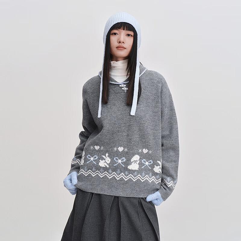 Женский вязаный свитер Ledin с узором Fair Isle свободного кроя