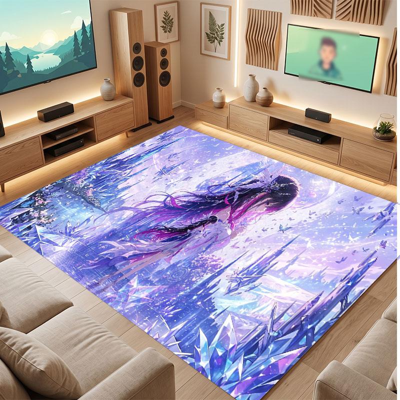 Genshin Impact Rug Soft Thick Non Slip Floor Carpet for Bedroom Living Room Home Decor
