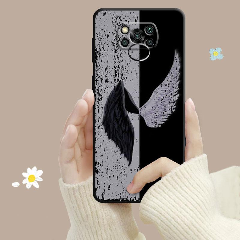 Девушка с крыльями ангела и демона для Xiaomi Poco X3 Nfc X4pro X5 M3 для Mi 12 13 11 10 10t 8 Note10 Lite 11ultra 11t Pro F1 чехол