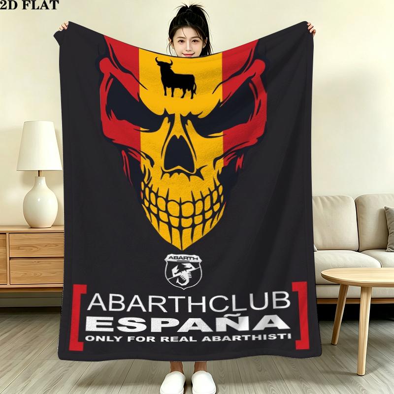 Abarth Print Flannel Blanket, High quality Comfortable for All Seasons, Home Decor, Warmth and Comfort, Perfect for Christmas Gifts