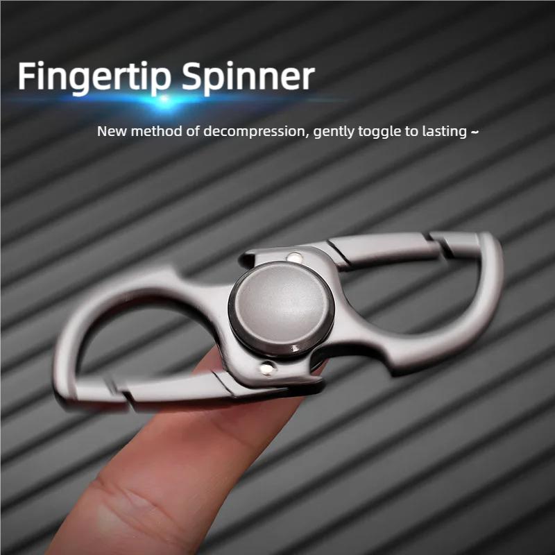 Keychain Spiner Fidget Hand Spiner Anti anxiety Toy Relieves Stress Finger Ketchain Bottle Opener EDC Children's and Boys' Toy