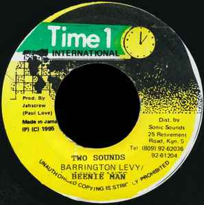 7inch Record BARRINGTON LEVY BEENIE MAN Two Sounds NONE Time 1 Internat 1995 Jamaica Reggae Ska Dub Used