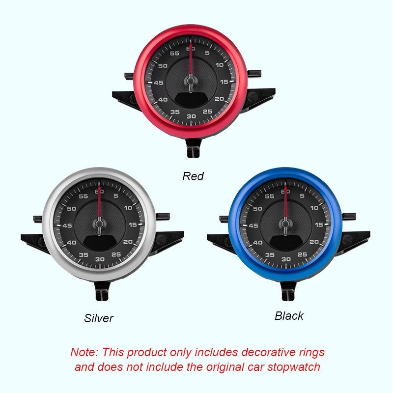 Car Clock Decoration Ring Stopwatch Compass Stopwatch Sticker Decoration Trim For Porsche Cayenne Macan Panamera 911 718