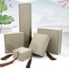 Hanmade Linen Tassel Jewelry Box Chinese Style Fabric Necklace Storage Box Women