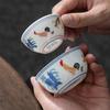 Antique Style Ming Chenghua Doucai Chicken Cup Kung Fu Tea Set Large Master Tasting Cup Wine Cup Small Gift White Porcelain Tea