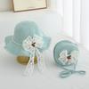Summer Children's Sun Protection Beach Straw Hat  Princess Girl's Vacation Woven Sun Hat