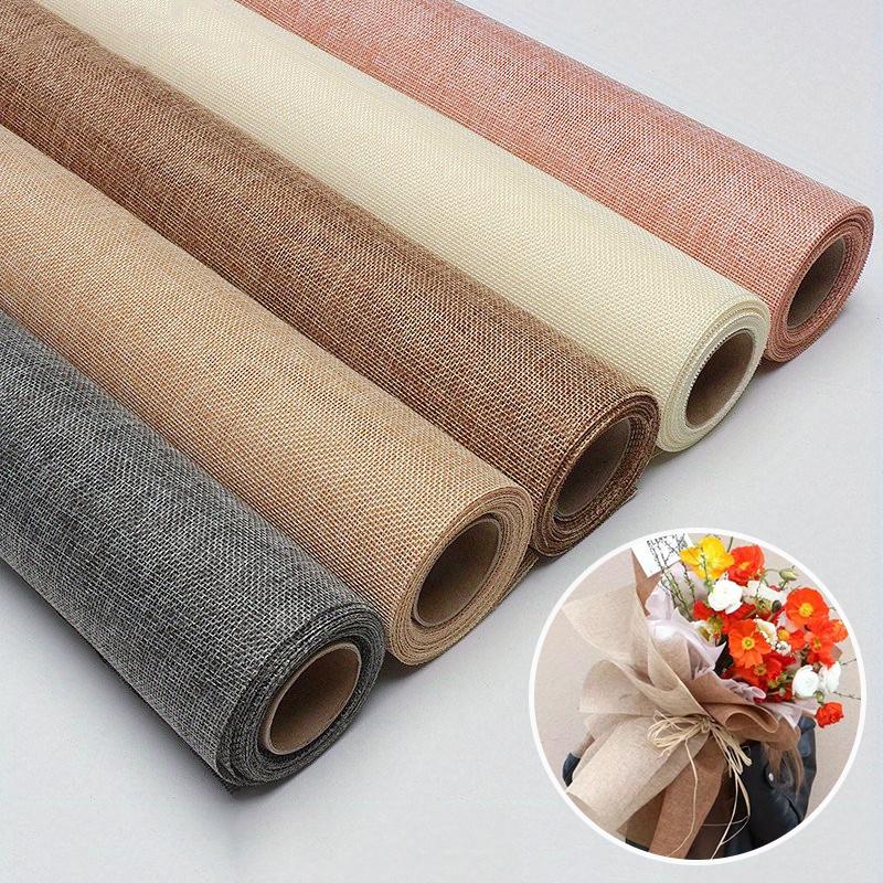 1 шт. Цветной рулон льна DIY льняной фестиваль крафт-бумага упаковка цветов букет оберточная бумага для цветов флорист 48 см x 4,5 м