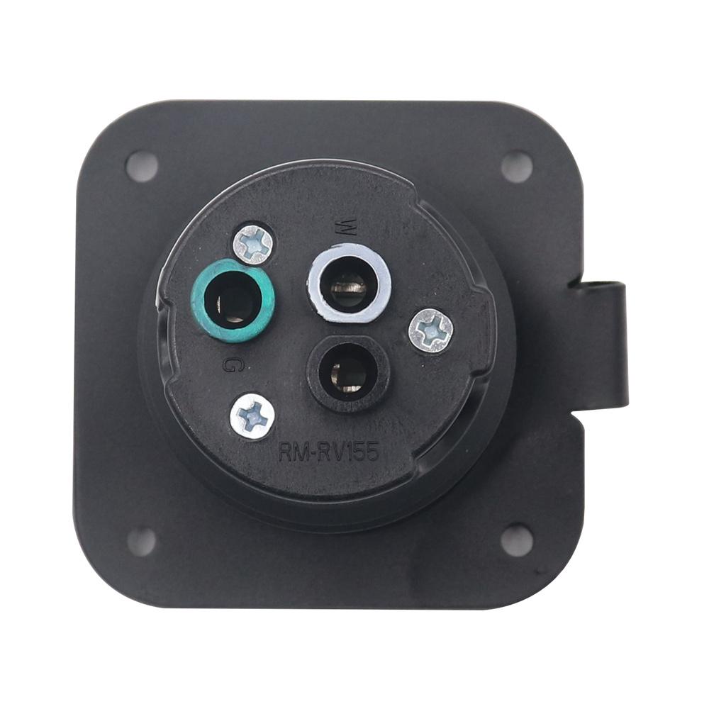 Вилка ввода питания для RV 125 В 15 А 5-15P с всепогодной крышкой для кемпера, прицепа, лодки