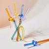 Nordic Glass Straw Lovely Coffee Mixing Twsiting Straws Reusable Dinking Juice Stirring Reusable Straw