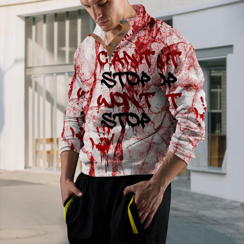 Мужская толстовка с воротником-стойкой на открытом воздухе, повседневные свитера, топы