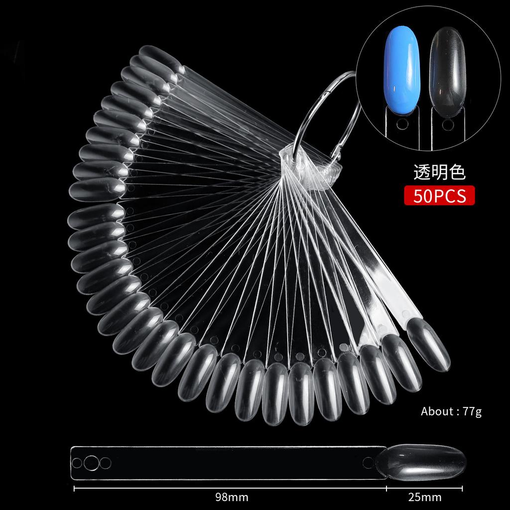 Образцы для нейл-арта, 50 шт., веерная цветовая карта, демонстрационная доска для отработки образцов лака для ногтей, клей для лака