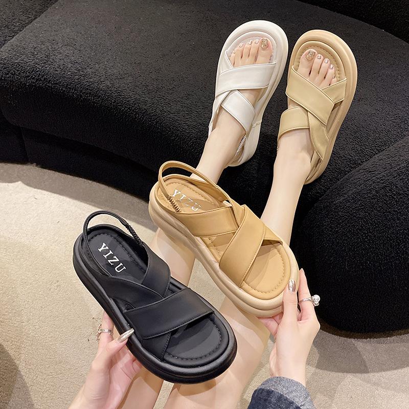 Винтажные модные женские сандалии Muffin Soft Sole Roman