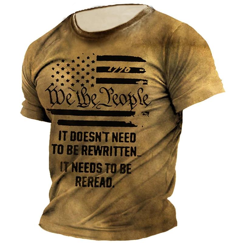 Винтажная футболка для мужчин с 3D-принтом, с круглым вырезом, мужская футболка в байкерском стиле с коротким рукавом, свободные топы, футболка Homme Camiseta Hombre