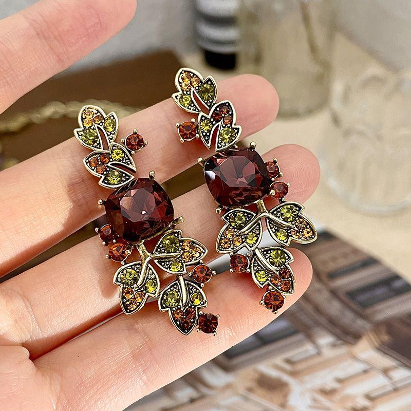 Винтажные серьги-колокольчики из серебра с жемчугом и кристаллами