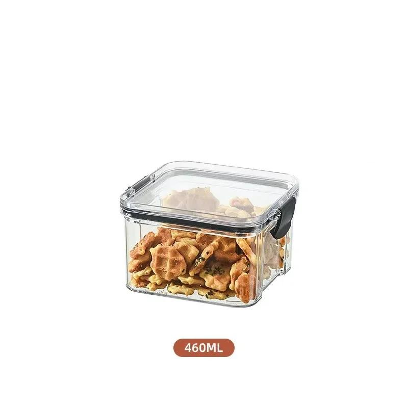 1-5Pcs Sets Sealed Jar Food Storage Box Transparent Plastic Kitchen Organizer Multigrain Tank Stackable Dried Sealed Storage Jar