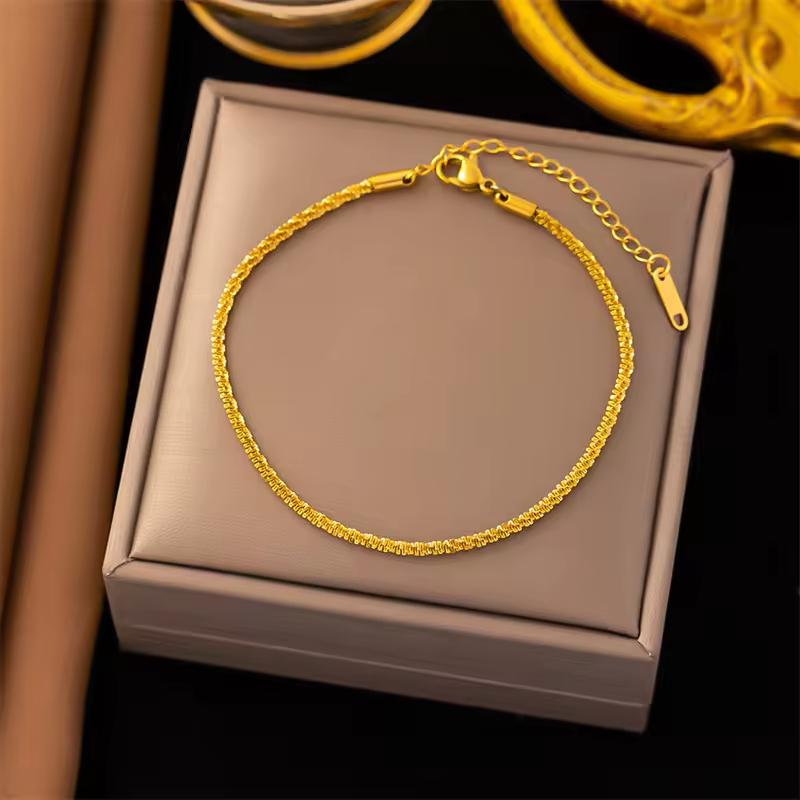 Stainless Steel Butterfly Bracelet Gold Steel Retro Love Heart Double-layer Chain Bracelet