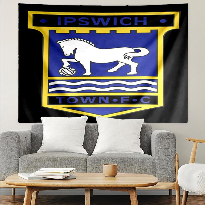 Town Football Club Crest Printed Printed Tapestry, for Bedroom,Livingroom, dormitory, Large Wall Decor, Fabric Decor Fan Birthday Gifts