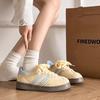 Yellow Casual Versatile Board Shoes Women's Spring and Autumn Platform Retro Round Head