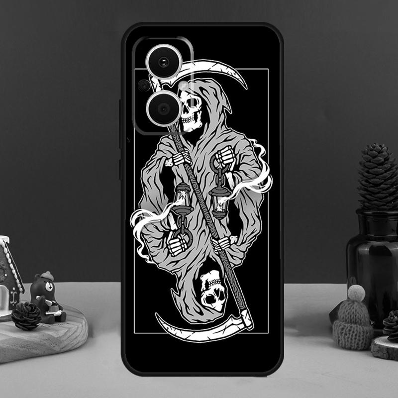 Death Tarot Case For OPPO Reno 8T 4Z 5Z 10 Pro 11 F 4 5 6 7 8 Lite OPPO Find X5 X6 Pro X2 X3 Lite Cover