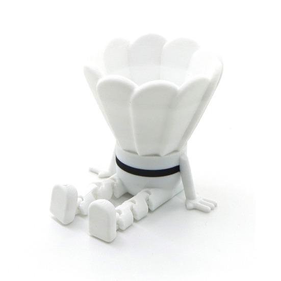 Sports Ball Figure Desk Decor with Articulating Legs 3D Printed Sitting