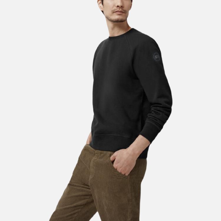Canada Goose Huron Series FW22 Solid Black Label Crewneck Sweatshirt Men sweatshirt 7400MB-61