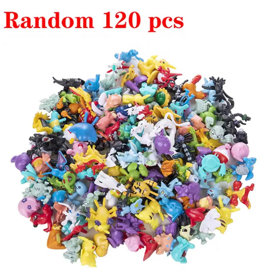 24-144pcs Anime Pokemon Pikachu Figure Action Toys 2-3cm Mini Not Repeating Figures PVC Model Kawaii Birthday Christmas Gifts