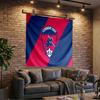 Clermont Foot Crest Design Tapestry Playroom Tapestry, Accessories for Bedroom,Livingroom, dormitory Room Wall Decor Fan Birthday Gifts