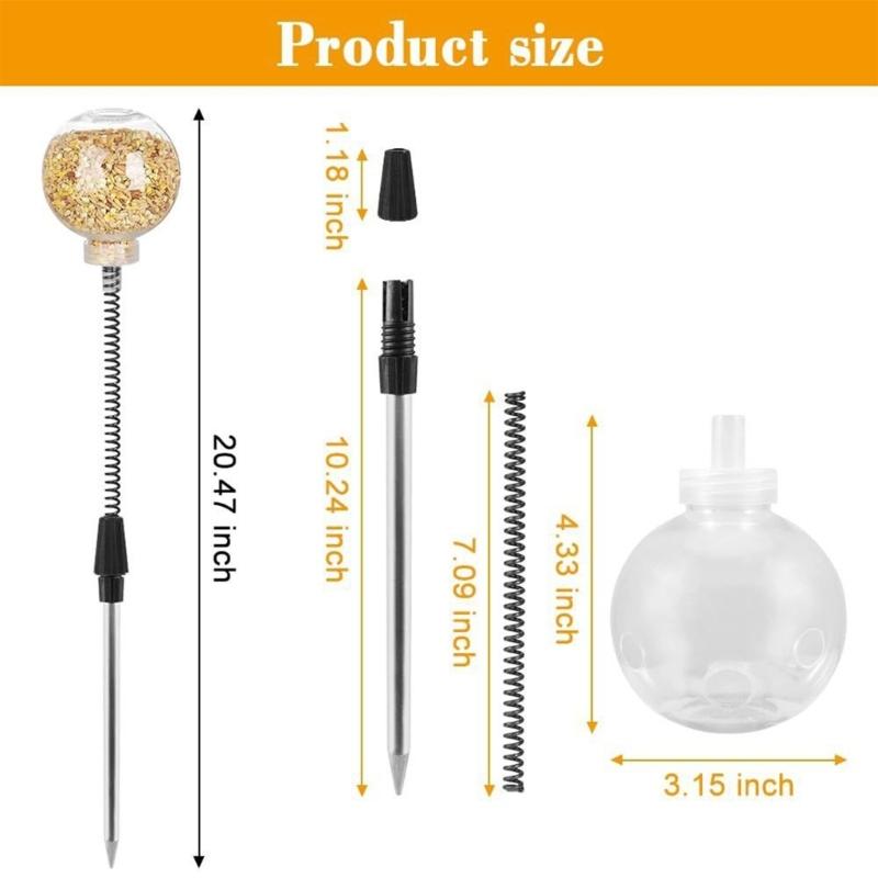 Automatic Chicken Feeder Toy With 3 Hole Dispenser Spring Mechanism For Poultry Entertainment Feeding Equipment