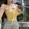 Bow Design with Breast Cushion Halter Vest Women's Summer New Double Lace Cute Age Reduction Sleeveless Back Top