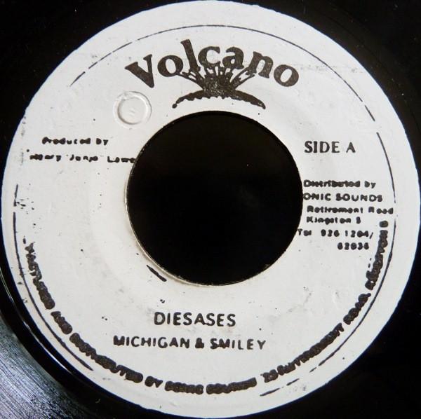 7inch Record MICHIGAN & SMILEY - Diesases NONE Volcano Jamaica Reggae, Ska & Dub Used
