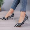Fashion Spring Autumn Fashion New Sexy Comfortable Pointed Toe Solid Color Women's Party Dress Square High Heels Zapatos Mujer
