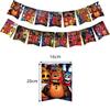 Neltoned Birthday Party Decoration Freddyed Bear Cups Plates Bracelet Cake Topper Balloons for Kids Party Favors Gifts By Fnafs