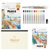 Механический карандаш Pentel Art Multi 8 с 8 цветными стержнями, набор стержней в комплекте, ограниченное издание, оригинальный скетчбук в комплекте (XH804STSB)