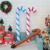 Hanging Ornaments Santa Claus Walking Stick Christmas Candy Cane Crutch Balloons Inflatable Toys