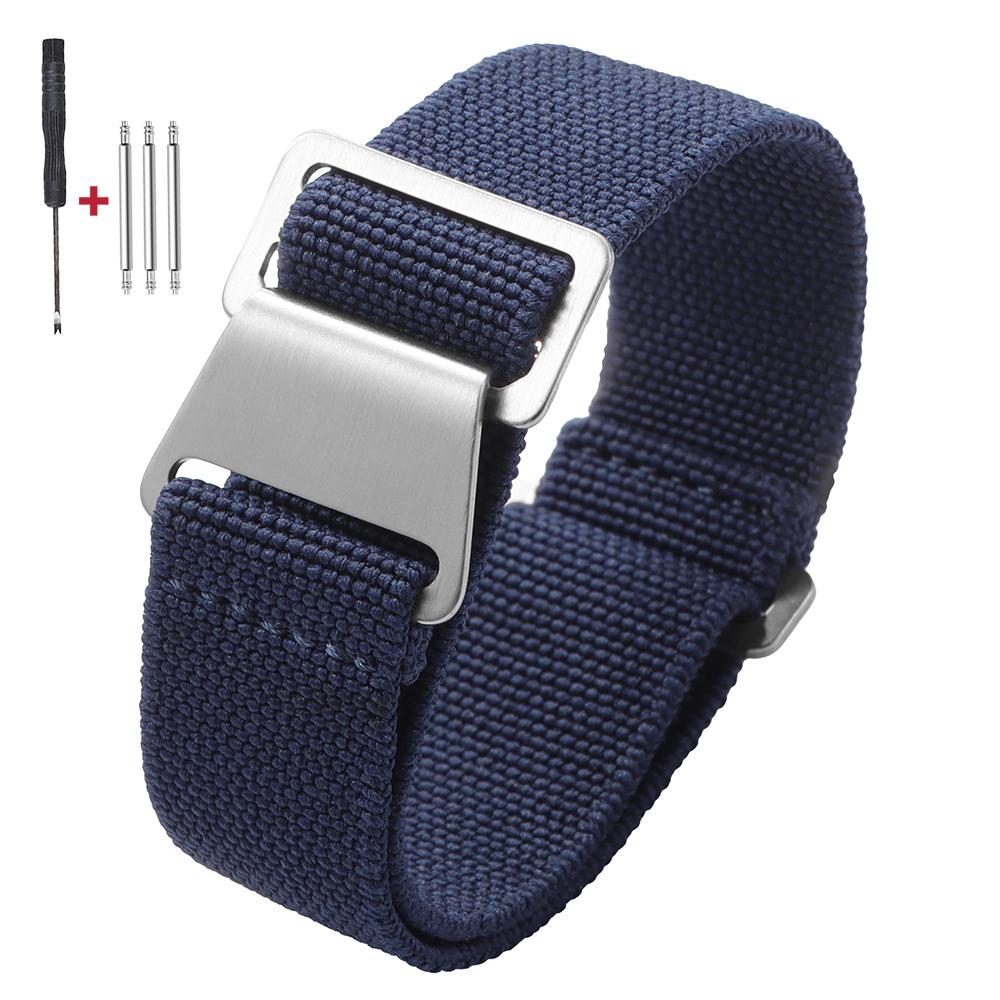 French Military Parachute Comfortable Elastic Nylon Watch Band 18mm 20mm 22mm for Seiko for Tudor for Rolex Strap Sport Bracelet