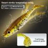 3Pcs 7.5CM/2.6G Soft Fishing Lure with Glitter Paddle Tail Realistic Bionic Colorful Silicone Artificial Bait Freshwater Saltwater Fishing