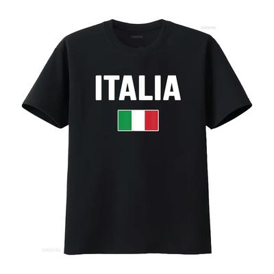 Италия Итальянский Флаг Italia Сувенир Футболка винтажная Стиранная Мягкая Универсальная Дышащая уличная мода Унисекс Стильная дизайнерская одежда